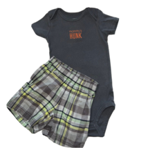 Baby Boy 12 month Shorts short sleeve one piece shirt Carters Cotton outfit - $4.94