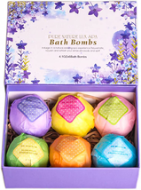 Bath Bombs Gift Set - Ultra Bubble XXL Fizzies (6 X 4.1 Oz) with Natural Dead Se - £16.03 GBP