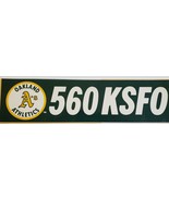 1980&#39;s Oakland ATHLETICS 560 KSFO AM Radio  11 1/2 X 3 Bumper Sticker - £15.64 GBP