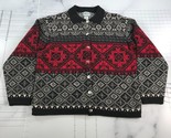 Pendleton Cardigan Sweater Womens Extra Large Red Black White Buttons No... - $69.77