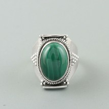 925 Plata de Ley Larimar Gema Hecho a Mano Boho Anillo Mujeres Boda Ropa Regalo - £56.77 GBP