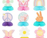9Pcs Hippie Boho Honeycomb Centerpieces For Party Supplies, Birthday Par... - £17.62 GBP