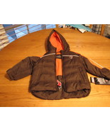 Boy&#39;s Baby protection system bubble jacket brown orange 12 M months $68 ... - £22.11 GBP