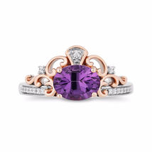 1.30 Ct Oval Cut Amethyst Wedding Engagement Ring 14k Two Tone Gold Finish 925 - £73.53 GBP