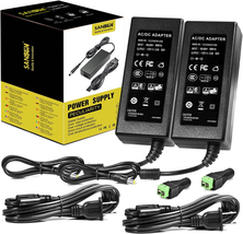 12V 5A Power Supply for LED Strip Lights, 60W Power Adapter, 120V AC to ... - $30.24