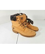 Timberland 6” Classic Wheat Nubuck Size 7 Fur Lined Trim Lace Up Boots W... - $570.99 MXN