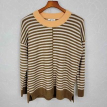 Madewell Womens Sweater Small Brown Stripe Wool Blend Play Smithe Pullover - $27.81