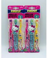 2 x Hello Kitty Firefly Toothbrushes 3pc Each New Soft Bristle Brush Fre... - $8.99