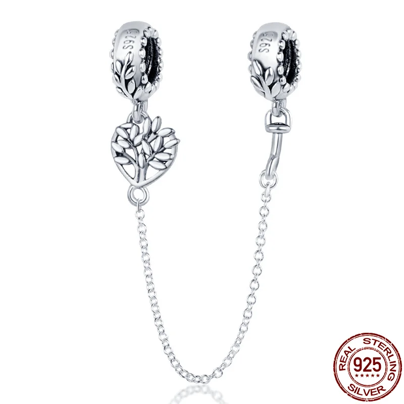 Sporting Hot Sale 925 Sterling Silver 9 models Zircon Safety chain Charms Bead F - £23.90 GBP