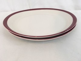 Syracuse China 15 C Purple Rim Restaurantware Oval Dinner Plates (2) - £22.94 GBP