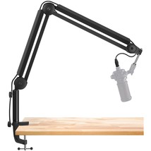 Mic Arm, Boom Arm Microphone Stand Desk With Mount Clamp Cable Management Channe - £88.74 GBP