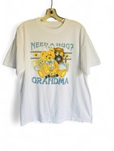 Vintage 90’s Call Grandma T-Shirt Women’s Size L White Need A Hug Teddy ... - $14.99