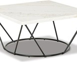 Signature Design by Ashley Vancent Modern Marble Top Coffee Table, White... - $557.99