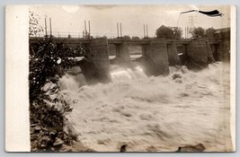 Wisconsin Dell Dam RPPC Gushing Waters Postcard D28 - $8.95