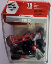 Milwaukee T20 1 in. shockwave impact duty insert bits (15-pack) - $14.84