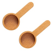 Mr.Woodware 2 Pcs Coffee Spoons Set- 4 In Beech Wooden Measuring Spoon S... - $33.99