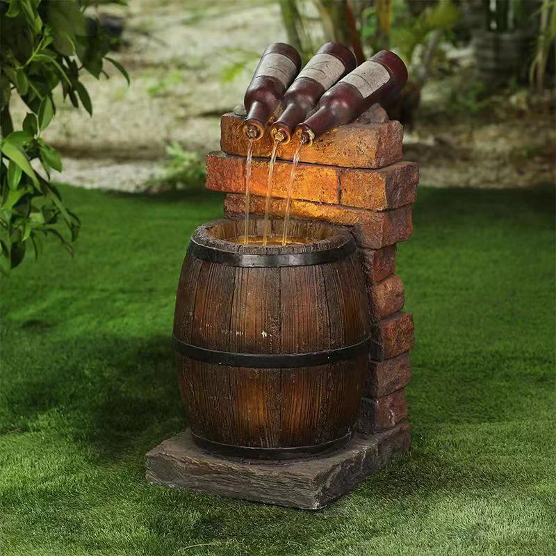 5V 500mA Durable and Practical Wine Barrel Self-circulating Water Garden... - $251.30
