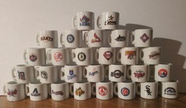 Vintage A&amp;A MLB 2000 Baseball Teams Mini Ceramic Mugs Lot Of 28 - $49.49