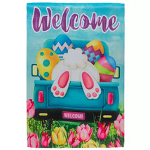 Easter Bunny Tail &amp; Truck Garden Flag - £4.81 GBP