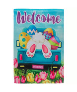 Easter Bunny Tail &amp; Truck Garden Flag - $8.21 CAD