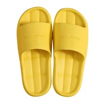 Home Slippers Men Women Non-slip Shoes Yellow 45 - £7.95 GBP