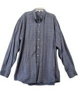Nautica Blue Preppy Plaid Shirt Classic Button Down Long Sleeves Top  Me... - $8.10