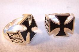 NEW IRON CROSS BIKER RINGS BR#74 choppers design silver bikers fashion j... - $7.59