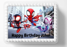 Spidey Super Hero Friends Edible Image Edible Cake Topper Frosting Sheet... - £11.17 GBP+