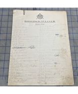 Vintage Ephemera Rainbow Lodge 735 Masonic Newton Texas 1920s Roll / Due... - €11,43 EUR