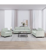  Sofa Set Light Grey Velvet - $1,514.72 CAD