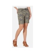 Style &amp; Co Womens 12 Camouflage Print Bermuda Two Button Denim Shorts NW... - £15.47 GBP