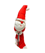 Vintage Albert E Price Nylon Christmas Santa Holding Candy Cane Stocking... - £18.18 GBP