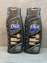 (2) Dial For Men Odor Combat + Charcoal Deodorizing Body Wash 16 Oz Discontinued - £45.80 GBP