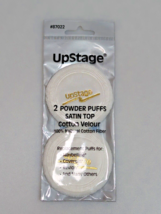 Vintage Upstage 2 Pack Powder Puffs Satin Top Cotton Velour Sealed - £5.52 GBP