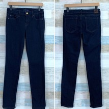 Anthropologie Level 99 Skinny Cigarette Jeans Dark Wash Mid Rise Womens ... - $34.64