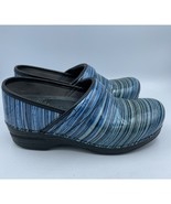 Dansko Pro XP Blue Striped Patent Leather Mule Clogs Women&#39;s EUR 36 US 5... - £19.11 GBP