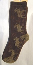 Wildlife Animal MOOSE MARCH Moose Adult Socks Medium 6-11 - £7.16 GBP