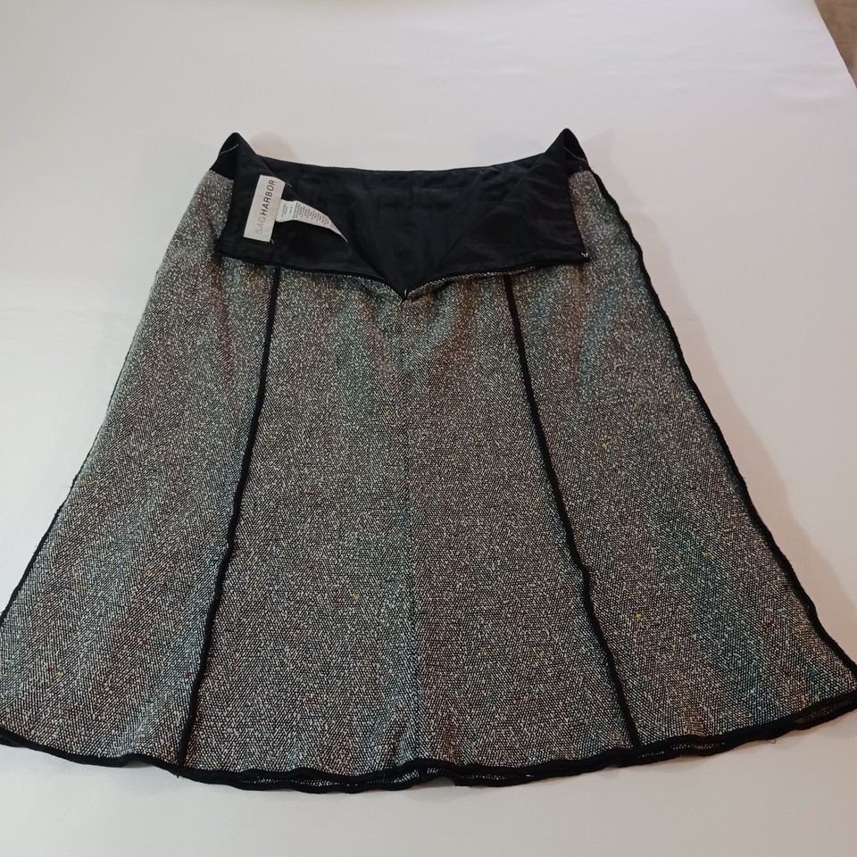 Sag Harbor F53288GY Women's Back Zip A-Line Gray Skirt Size 8 Item image 2