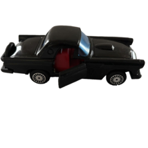 Ford Thunderbird T-Bird Die Cast 1956 Pull Back Black Car #4116 Doors Open 90s - £7.96 GBP