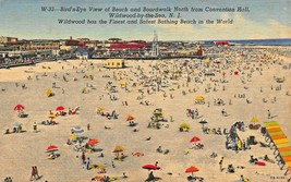 Wildwood Da The Sea Nj ~ Uccelli Occhio Vista Beach-Boardwalk-Amusement Pk ~1947 - £6.40 GBP