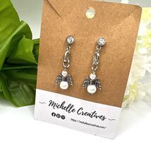 Handmade angel earrings. Hypoallergenic. - $11.64