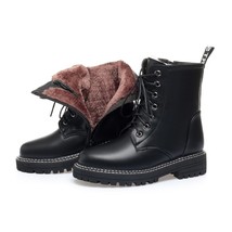 Plus size 35-43 Genuine leather snow boots women zip nature warm winter boots fe - £95.19 GBP