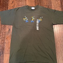 Vtg Goofy Mens Disney Graphic T-Shirt Green Crew Neck 100% Cotton L New - $368.78 MXN