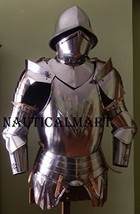 Medieval Knight Suit of Armour Breastplate With Helmet Reenactment Costume - £477.71 GBP