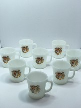 Fire King 8 Exxon Tony the Tiger Mugs Anchor Hocking Milk Glass Esso 1950s VTG - $64.35