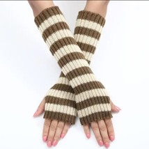 Factory Cashmere Long Sleeved Fingerless thickened Wool Glove Cuff Stretch Elbow - £9.98 GBP