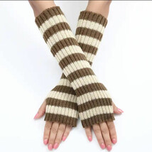 Factory Cashmere Long Sleeved Fingerless thickened Wool Glove Cuff Stretch Elbow - £9.96 GBP