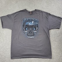 VTG Harley Davidson New Orleans Voodoo Shirt Mens 2XL Gray 3-D Skull Gra... - $63.34