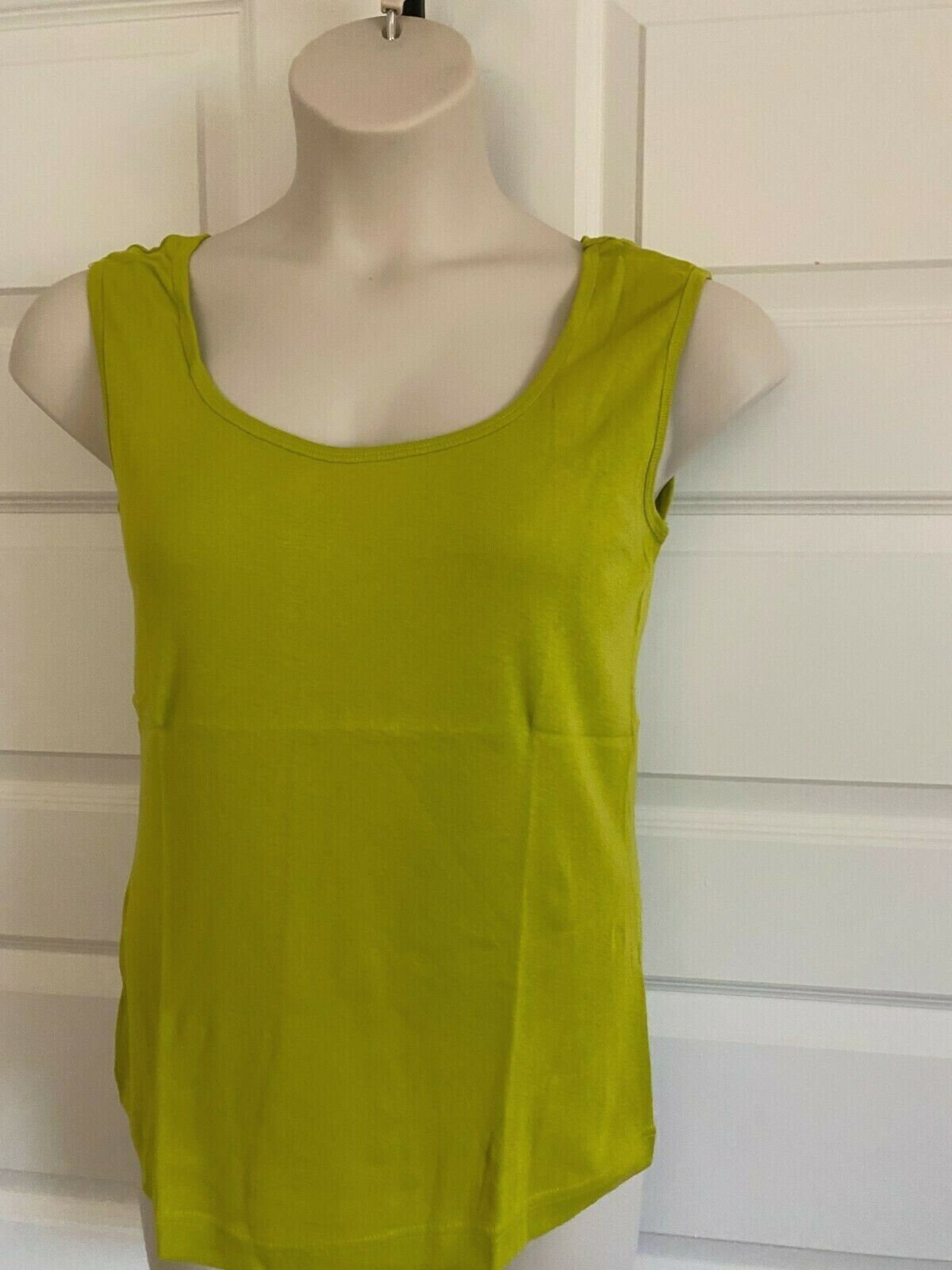 Roaman&#39;s M 14-16W  Fine  Ribbed Cotton Scoop Neck Tank Top Kiwi - $5.45