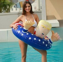 NEW President Donald Trump Inflatable Inner Tube Pool Toy Swim Adult Float - £15.03 GBP